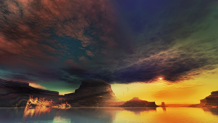 nature sun sunset sky sunrise silhouette star beach 2k