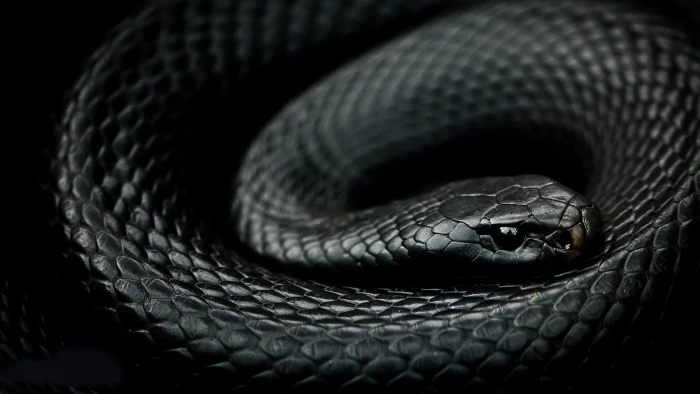 reptiles snake mamba animals black scales one animal 2k