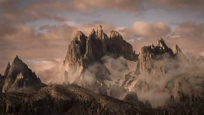 rock formation tre cime nature park natural 2k