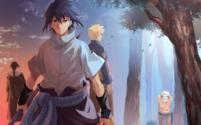 Sasuke and Naruto illustration Shippuuden Uchiha 2k