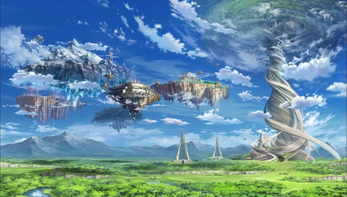 anime wallpaper Sword Art Online Alfheim sky nature 2k