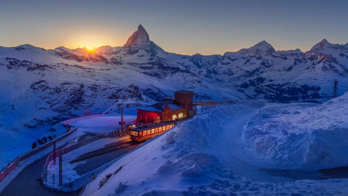arctic pennine alps matterhorn zermatt switzerland gornergrat 2k