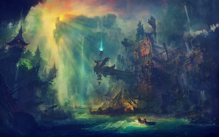 brown castle illustration artwork fantasy art digital 2k
