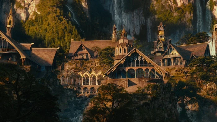 fictional hobbit houses landscapes movies rivendell 2k