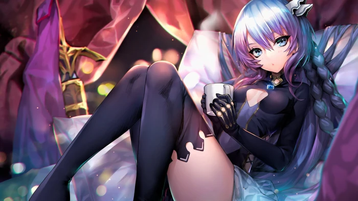 female anime character illustration Chain Chronicle warrior 2k