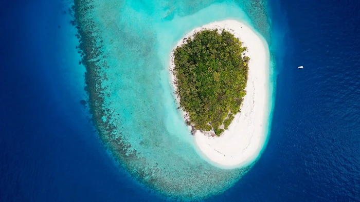 maldives island drone view aerial photography 2k