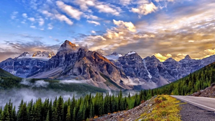 nature landscape mountain range sky travel mountains 2k