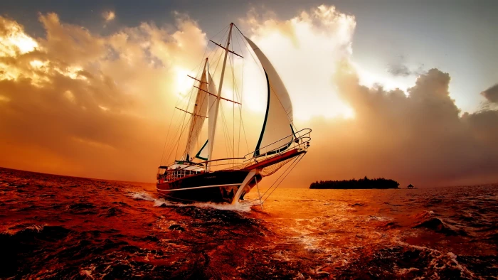 sport sky sea water ocean sailing silhouette sun summer 2k