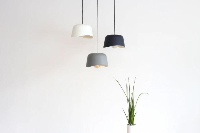 three white black and gray pendant ceiling lamps near green leaf plant 2k 4k 5k
