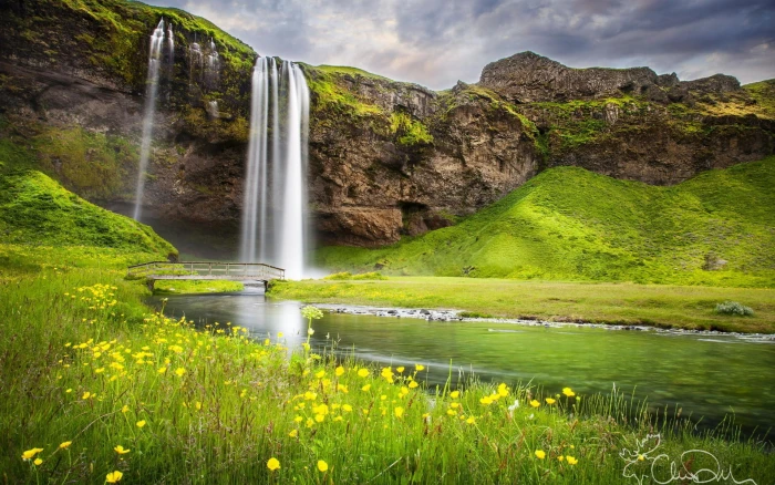 Windows 10 scenery theme desktop wallpaper 04 waterfalls digital 2k