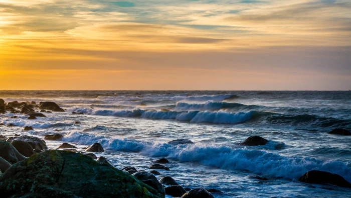 beach sea sky horizon water sunset beauty in nature over 2k