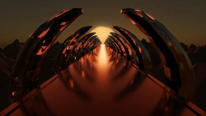 digital art artwork landscape lights reflection 2k 4k