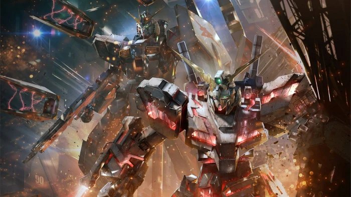 Mobile Suit Gundam Unicorn mech anime artwork 2k