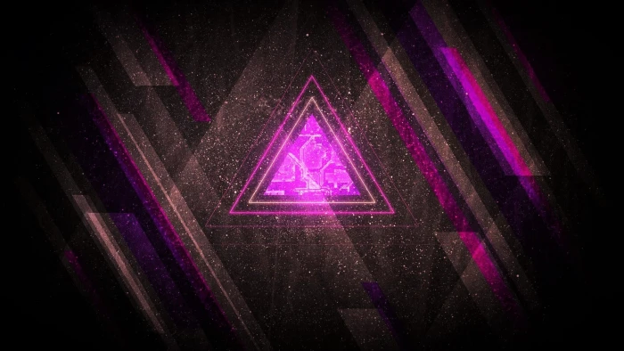 purple and black logo abstract triangle shards digital art 2k
