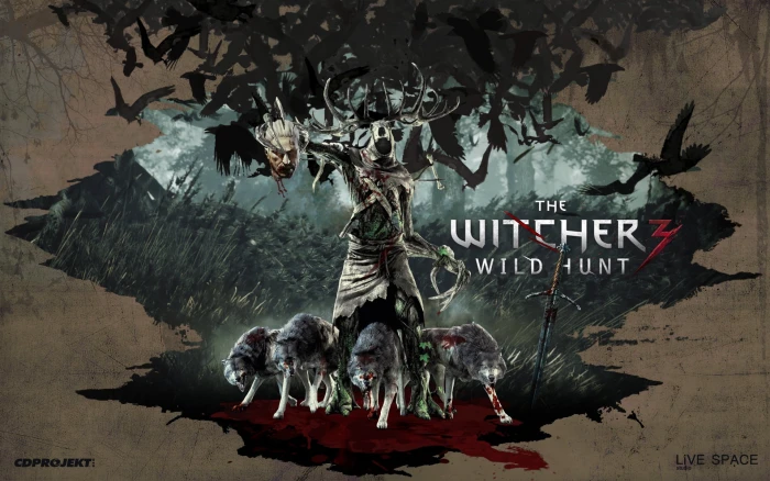 The Witcher 3 Wild Hunt wallpaper art wolves illustration 2k