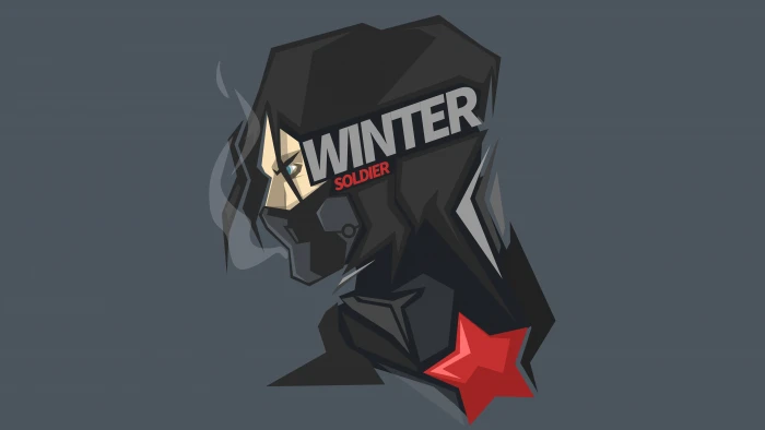 Winter Soldier Minimal Artwork 2k 4k 5k 8k