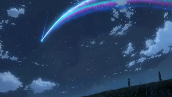 Makoto Shinkai Kimi no Na Wa space sky star astronomy 2k 4k
