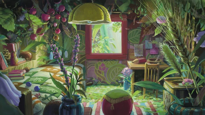 Karigurashi no Arrietty anime flowers interior plant growth 2k