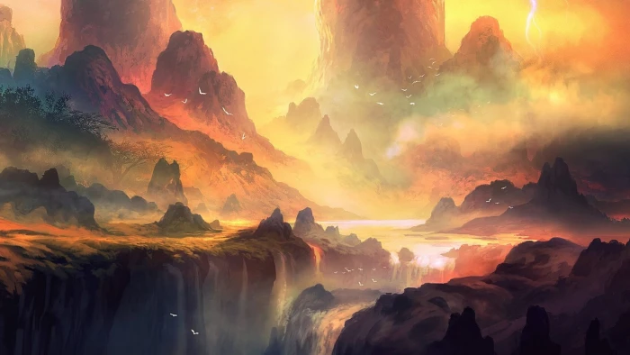 art artwork fantasy landscape nature scenery scenics 2k