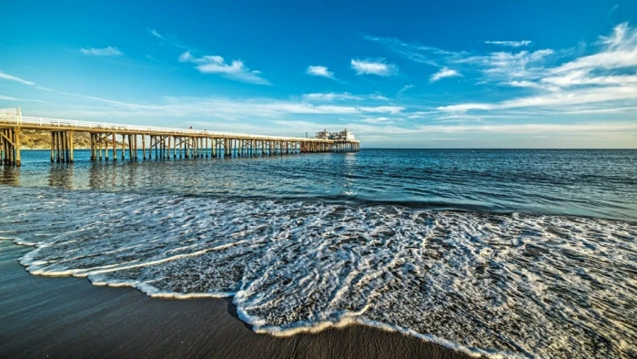 cloud blue sky malibu calm california beach usa united states 2k