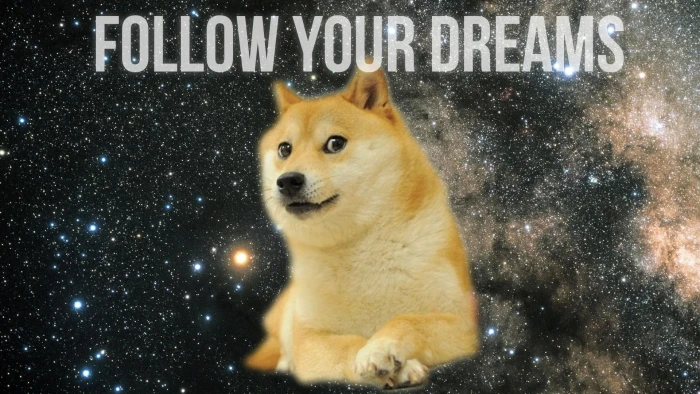 Doge with text overlay inspirational animals motivational 2k