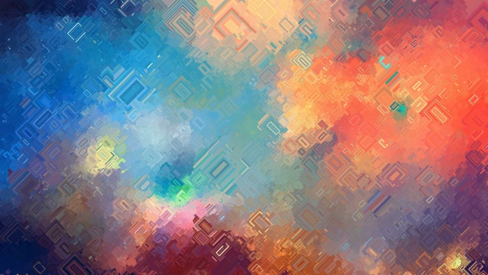 orange blue and green digital wallpaper abstract colorful 2k