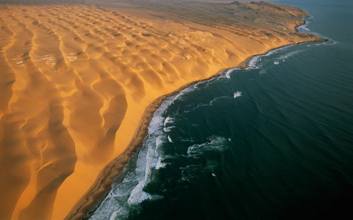 sea nature sand desert landscape beach coast aerial view 2k