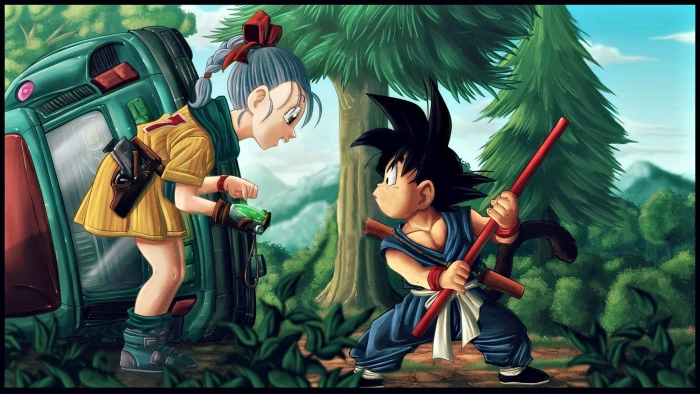 Son Goku and Bulma Dragon Ball Z 2k