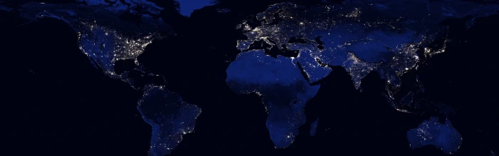world map digital wallpaper Earth night space continents 2k 4k