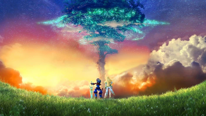 Xenoblade Chronicles 2 plant nature sky grass field environment 2k