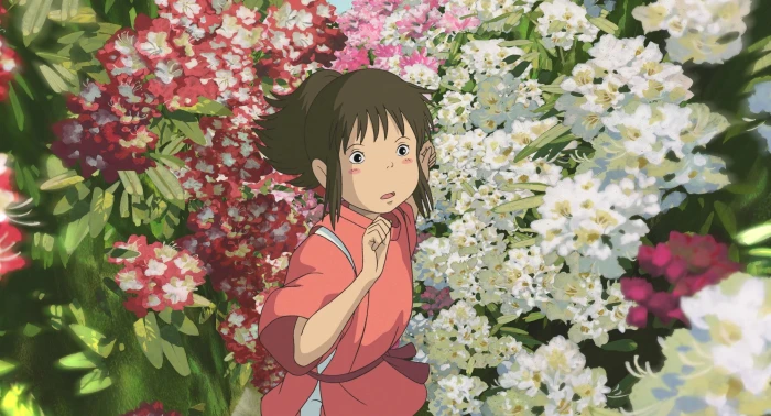 anime girls flowers Chihiro Spirted Away Studio Ghibli 2k