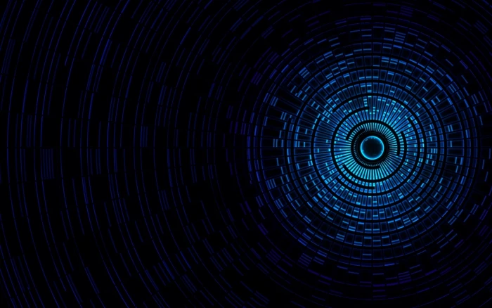 blue tunnel digital wallpaper abstract Digital Blasphemy pattern 2k