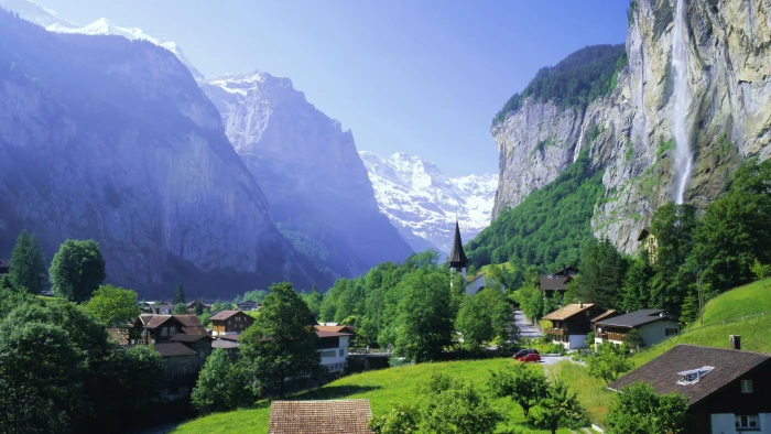 nature mountain landscape valley mountains sky travel 2k