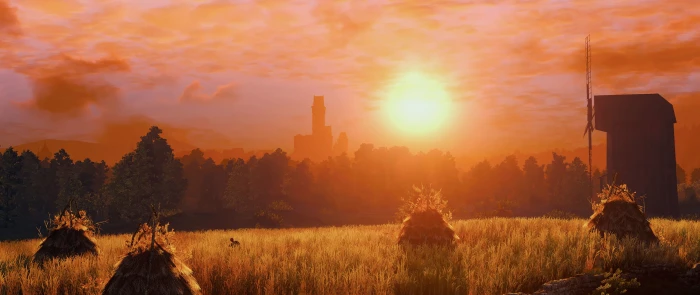 the sun Orange The Witcher 3 Wild Hunt 2k