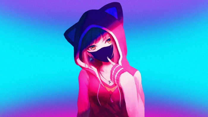 anime girls artwork simple background digital art 2k