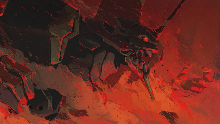 black dragon wallpaper Neon Genesis Evangelion mech EVA Unit 01 2k
