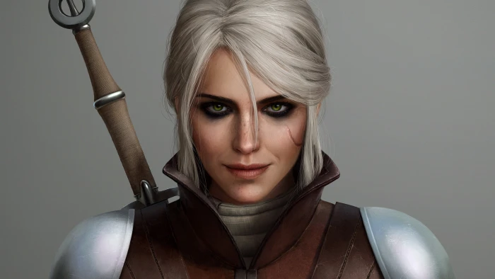 girl sword the Witcher scar The 3 Wild Hunt ciri 2k