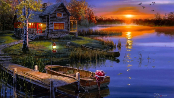 nature boathouse shed water building resort travel tourism 2k