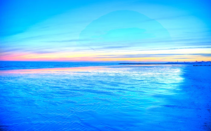 body of water near trees during daytime True Blue Sea nature 2k