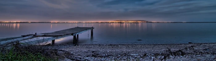 brown wooden dock nature landscape multiple display pier 2k 4k