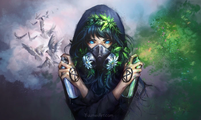 women fantasy girl digital art artwork 2k