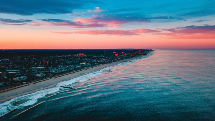 body of water aerial view photo buildings near 2k