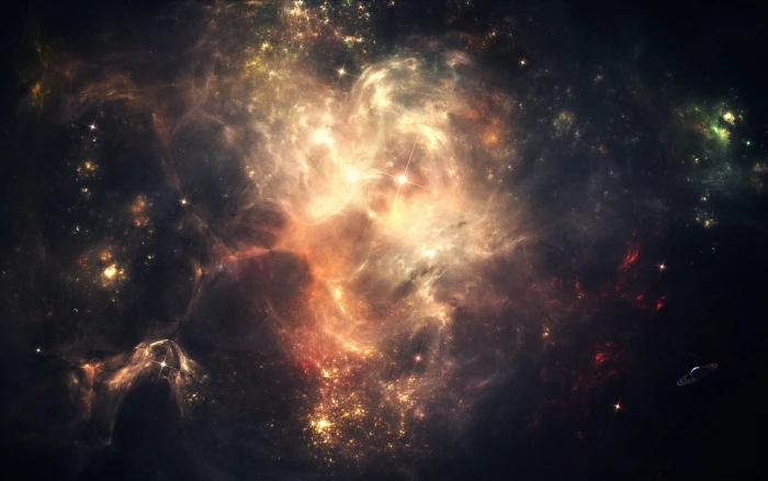 galaxy digital wallpaper artwork space art nebula 2k