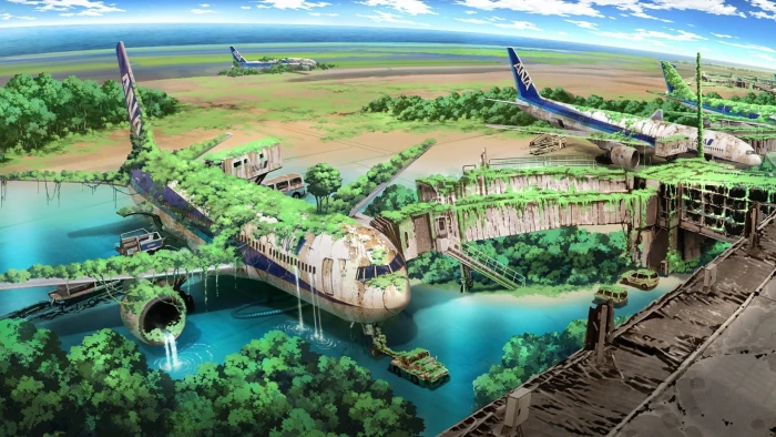 fantasy landscape water sky sea travel bridge ocean 2k