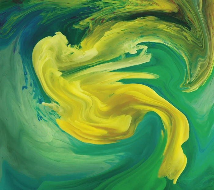 green and yellow abstract painting Android Line Lime Wallpaper 2k