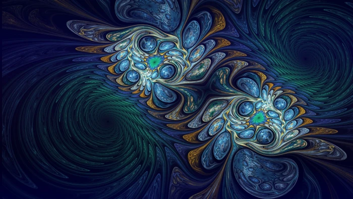 multicolored abstract painting fractal multi colored pattern 2k