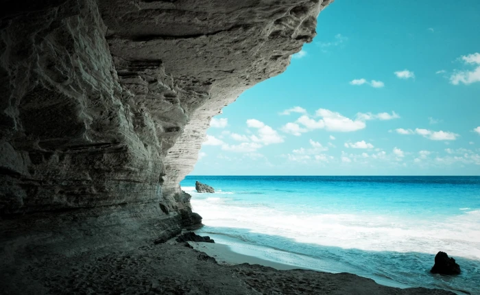 white and blue wooden boat photography nature water sea coast 2k