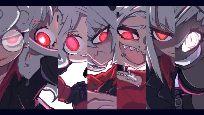 anime girls digital art artwork portrait Helltaker 2k 4k