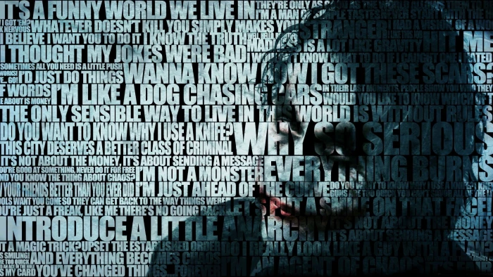 Batman Joker poster The Dark Knight Heath Ledger movies quote 2k