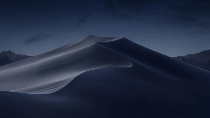 blue landscape night sky desert dune starry sand 2k 4k